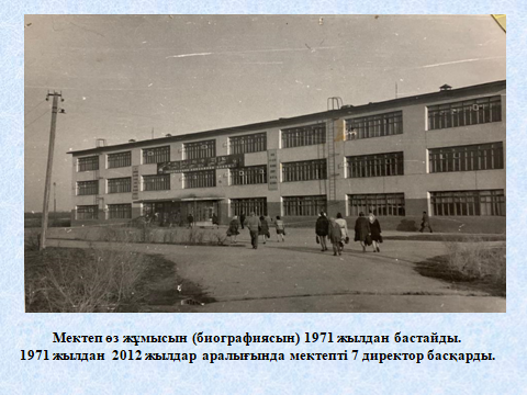 Мектеп басшыларының  тарихы