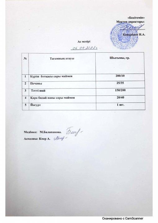 Ас мәзірі