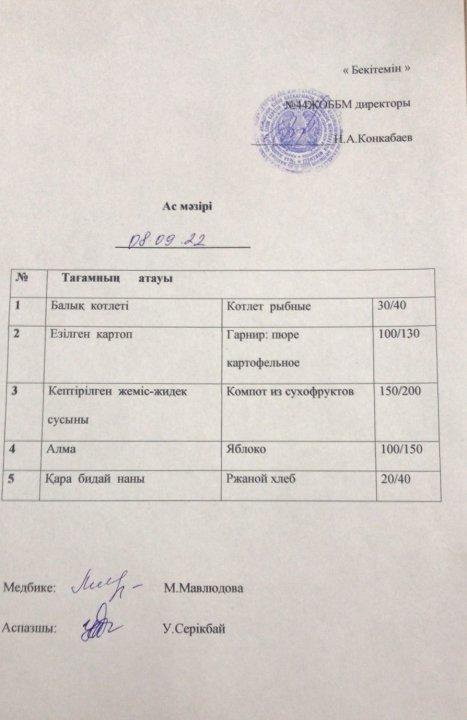 Ас мәзірі