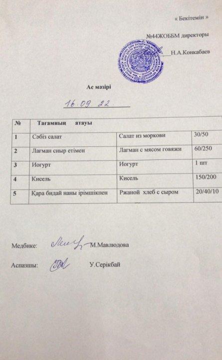 Ас мәзірі