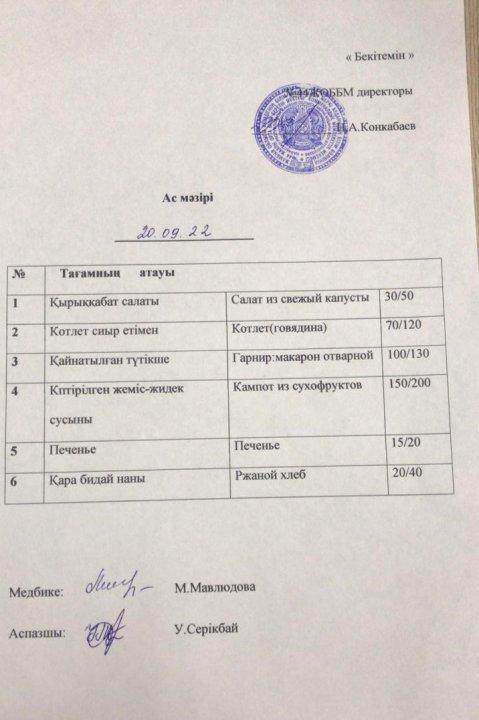 Ас мәзірі