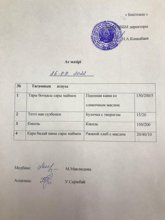 Ас мәзірі