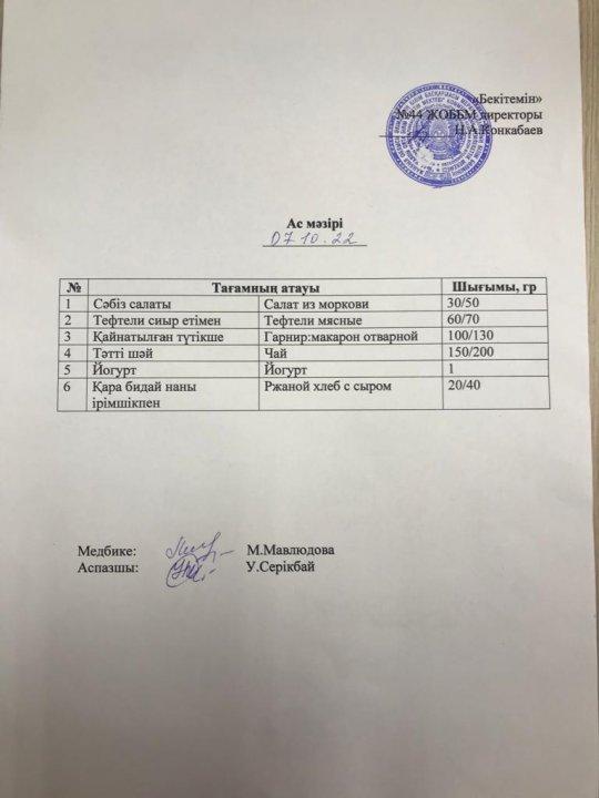 Ас мәзірі