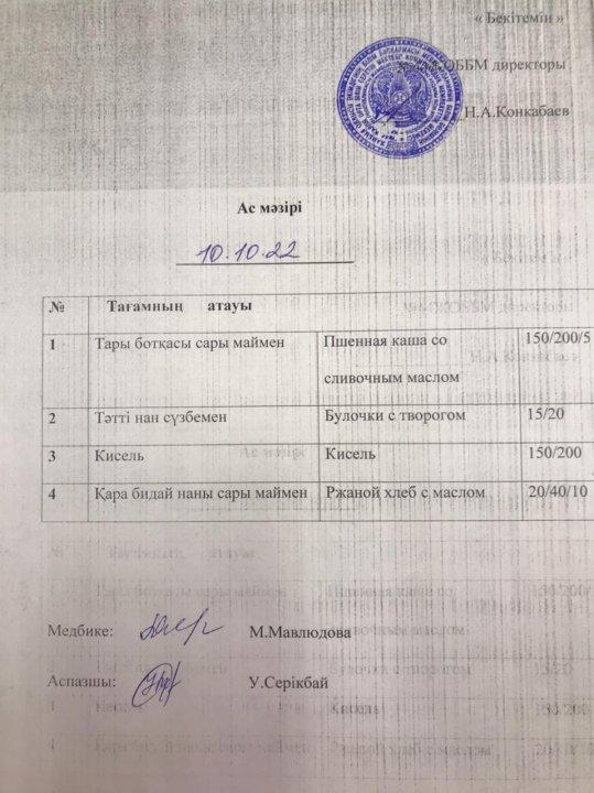 Ас мәзірі