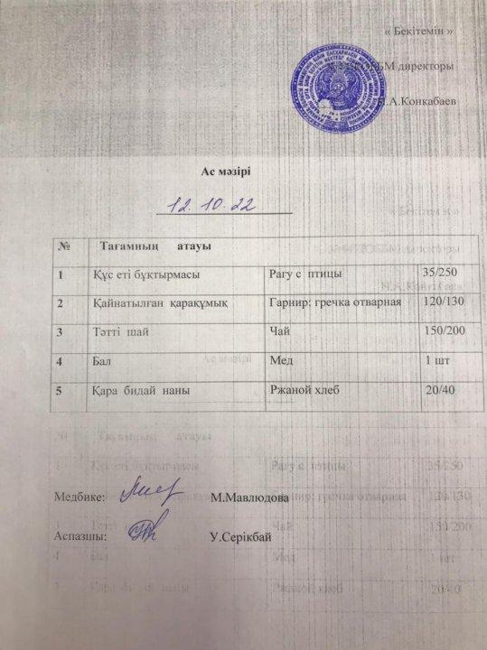 Ас мәзірі