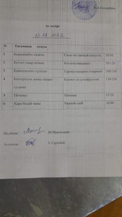 Ас мәзірі