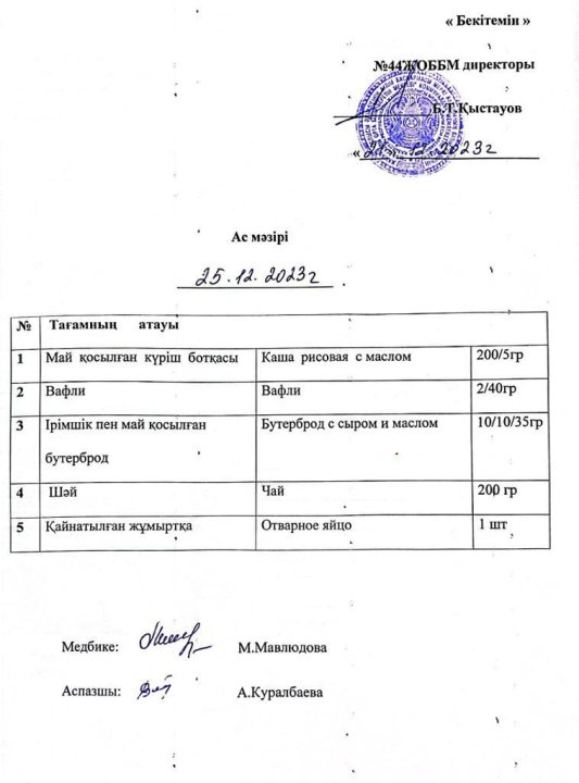 Ас мәзірі