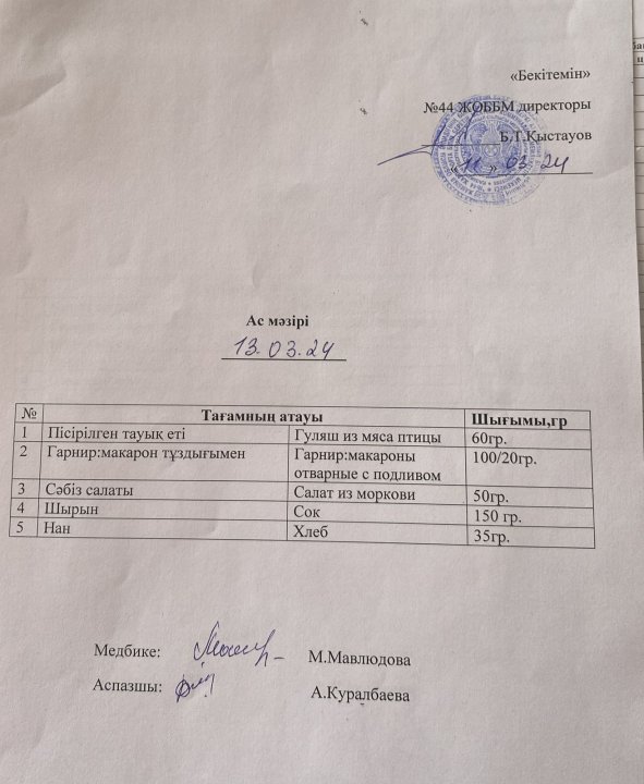 Ас мәзірі