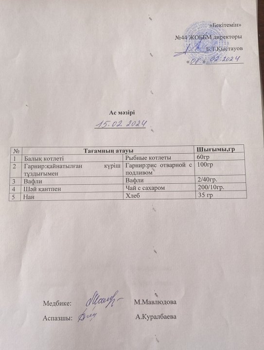 Ас мәзірі
